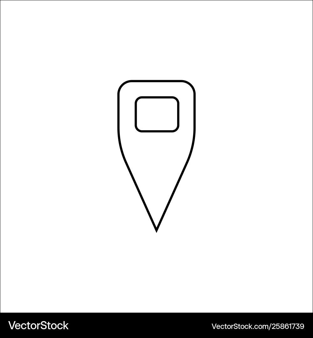 Navigation gps icon thin line google map vector image