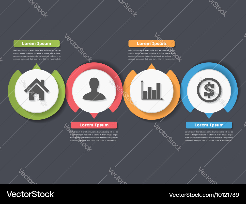 Process Flow Chart Template Vector Image
