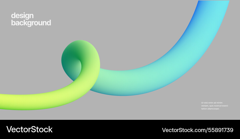 Template with colorful gradient squiggles shapes vector image