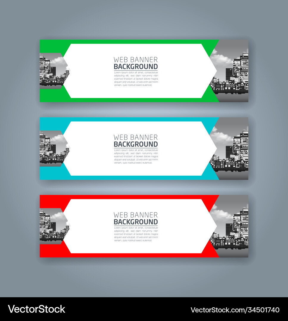 Abstract web banner design background Abstract web banner design background vector image