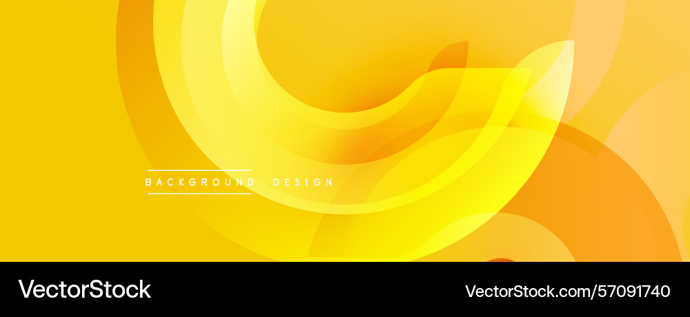Abstract yellow design overlapping curves create Vector Image