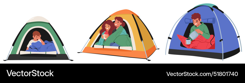 Cartoon characters experiencing Royalty Free Vector Image