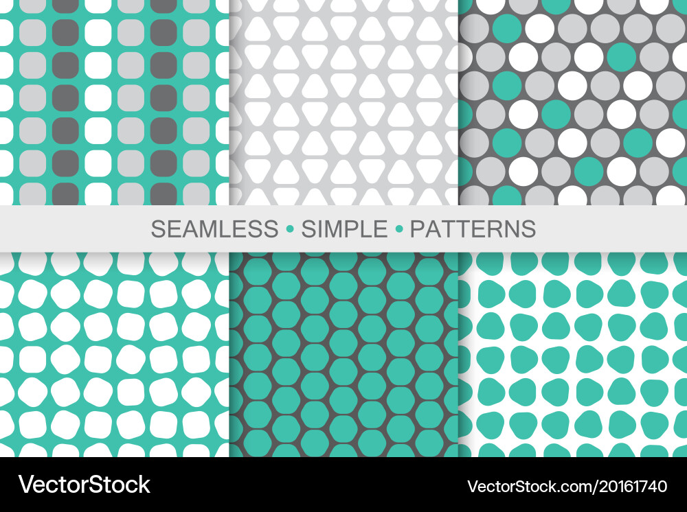 Collection of colorful seamless geometric patterns Vector Image