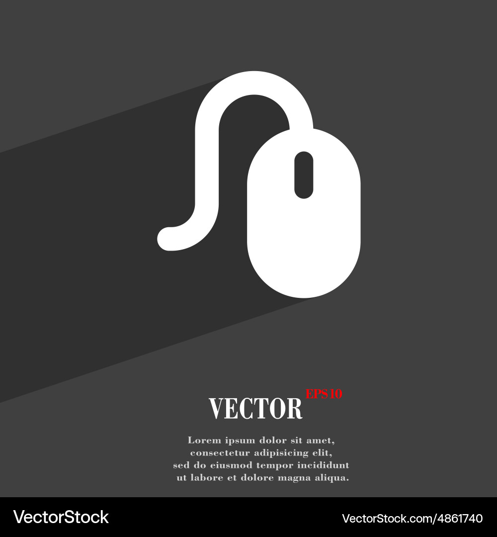 Computer mouse icon symbol flat modern web design vector image