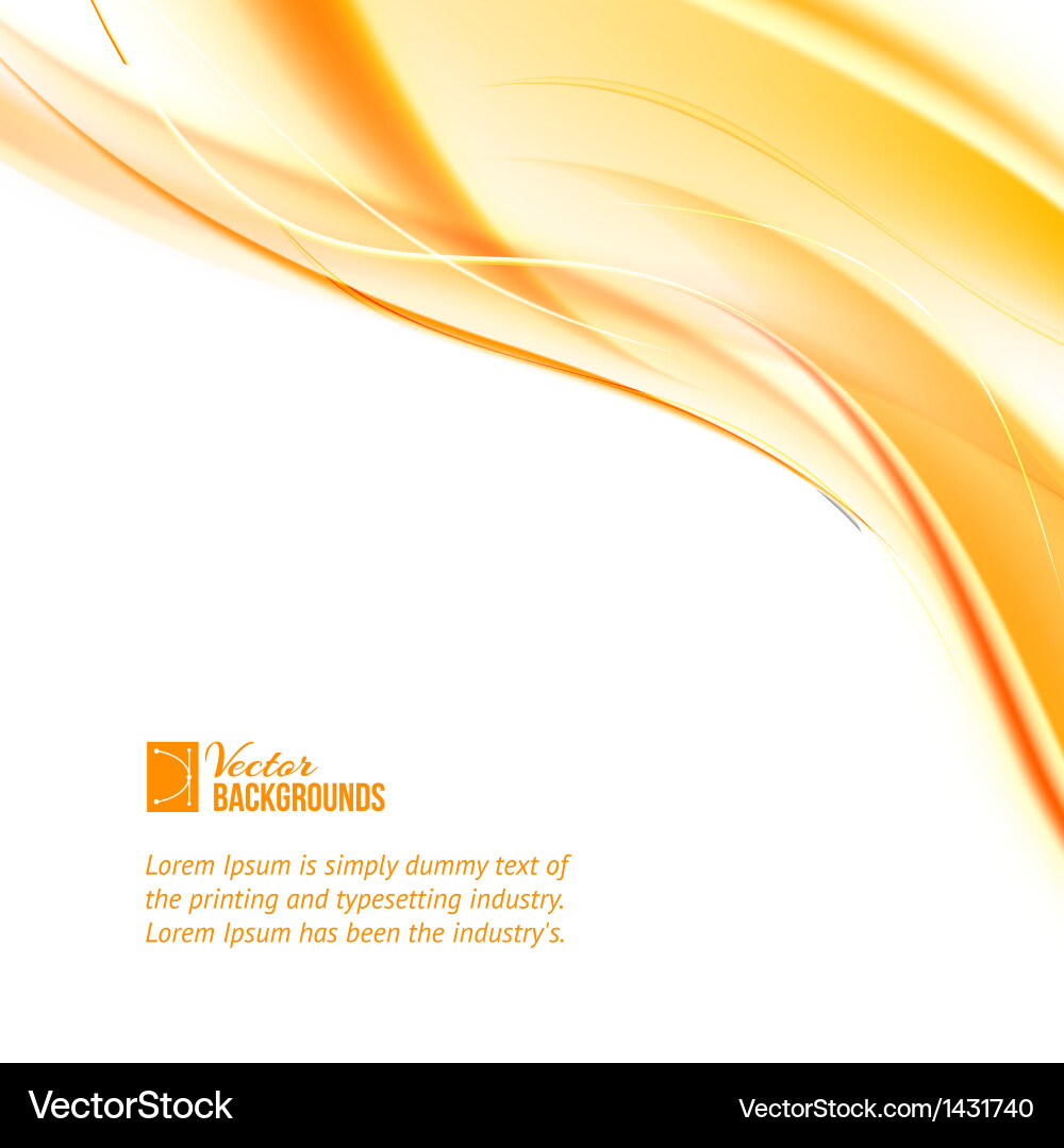 Dynamic Orange Line Background Vector Image