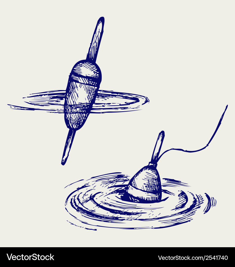 Fishing Float Doodle vector image