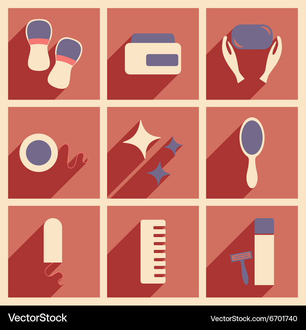 Flat with shadow concept and mobile application vector image