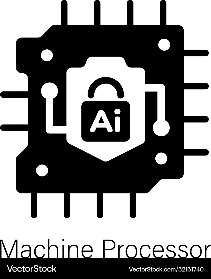 Machine processor vector image