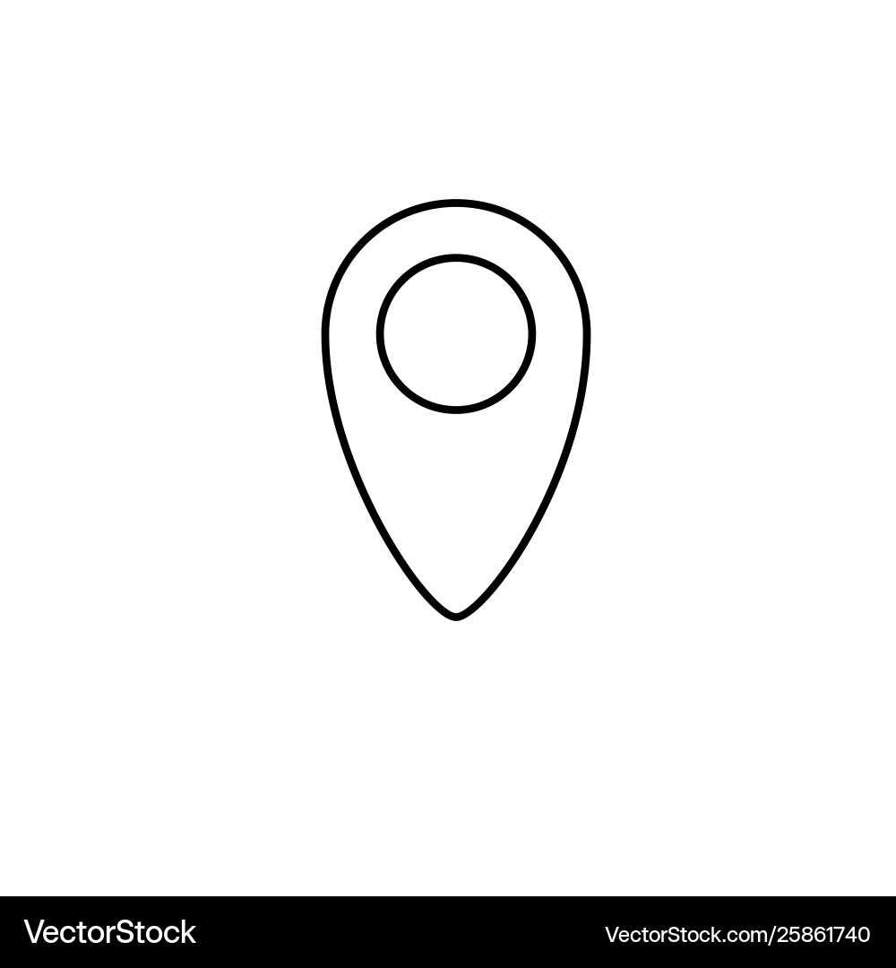 Navigation gps icon thin line google map vector image
