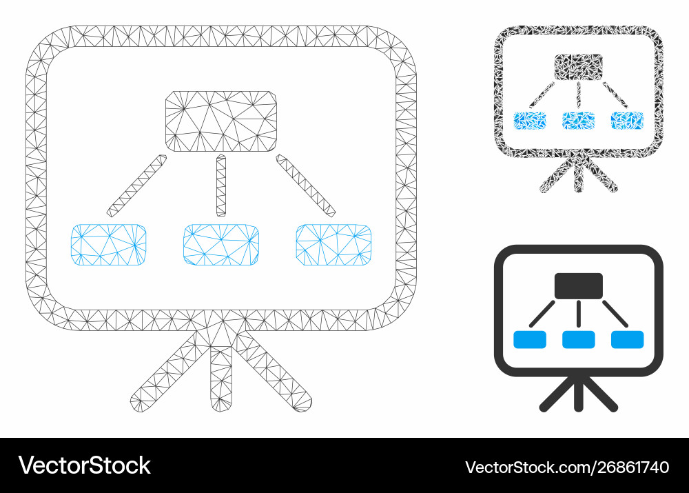 Scheme demonstration screen mesh wire frame Scheme demonstration screen mesh wire frame vector image