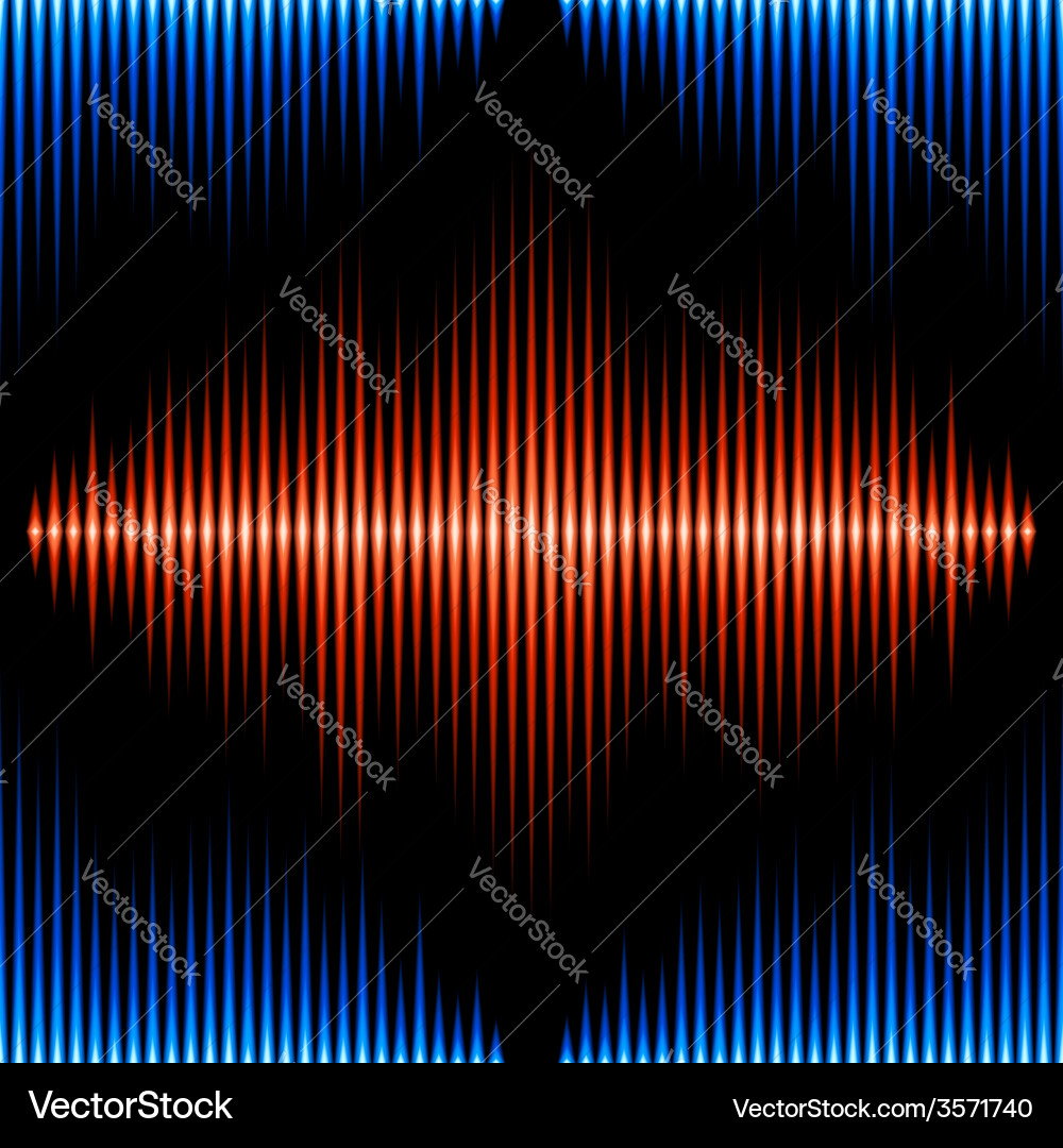Seamless pattern with sound waveform vector image
