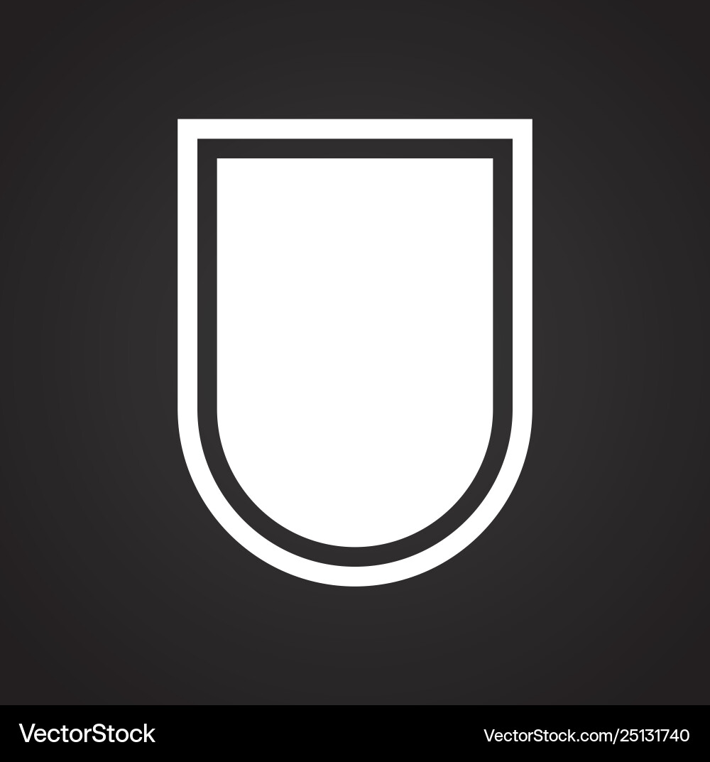Shield icon on background for graphic and web Shield icon on background for graphic and web Vector Image