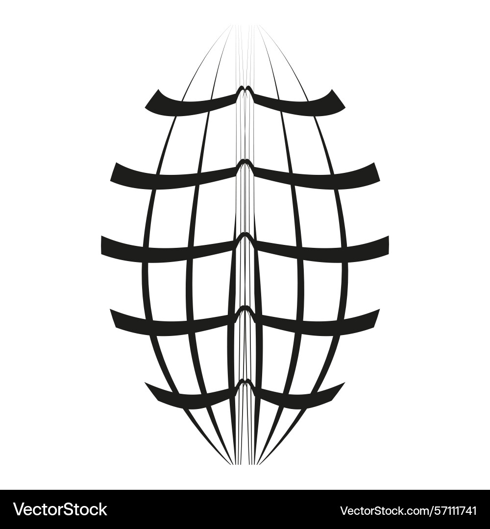 Abstract globe grid wireframe sphere element Vector Image