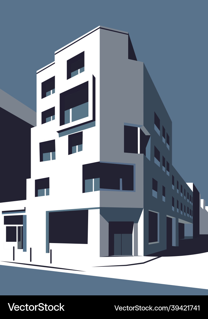 An urban building with a gray scale color pattern An urban building with a gray scale color pattern Vector Image