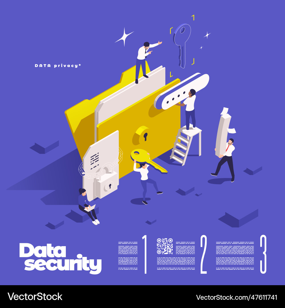 Data security folder composition Data security folder composition vector image