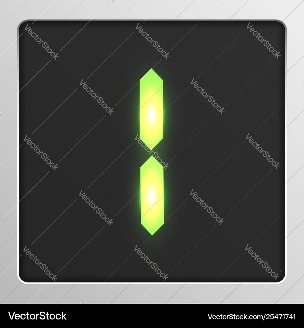 Digital character set typeface on a screen Digital character set typeface on a screen vector image