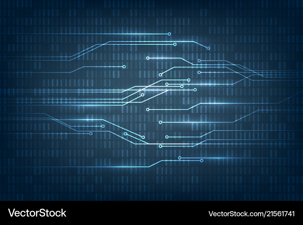 Digital Circuit Network vector image