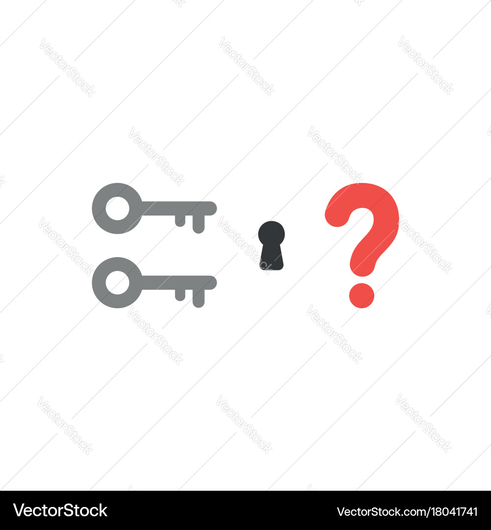 Flat design style concept two key icons vector image