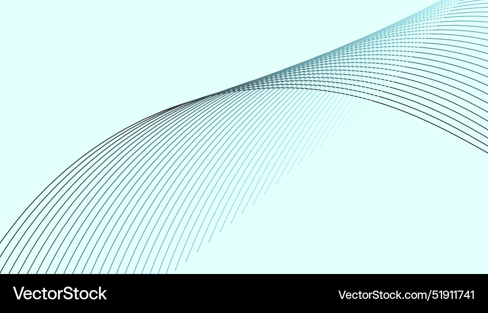 Green curve line abstract background Vector Image
