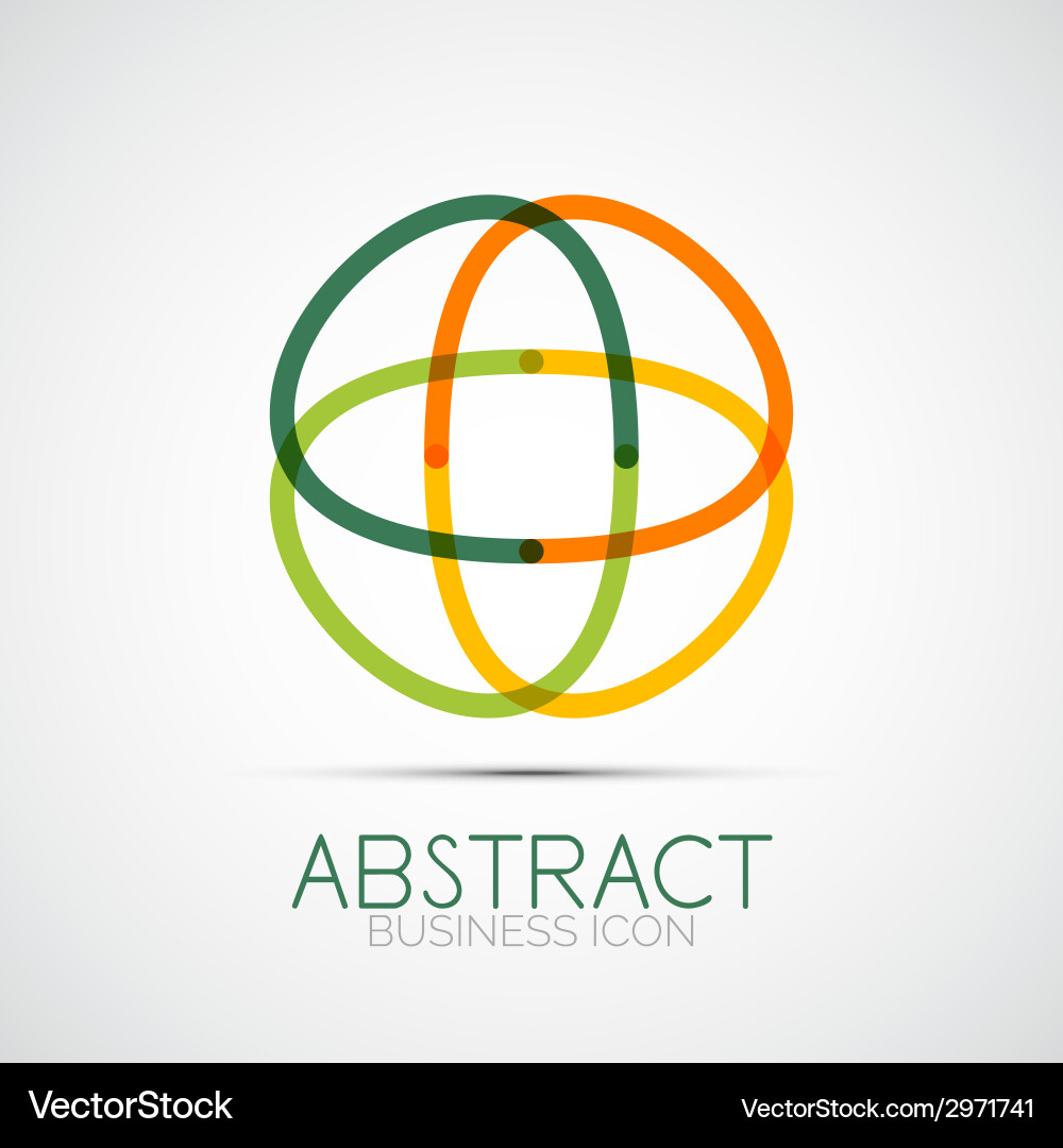 Line design loop logo vector image