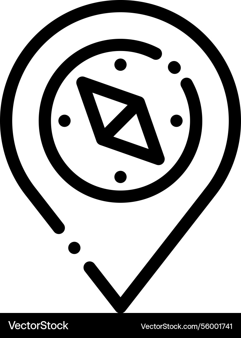 Orientation icon thin linear style design Orientation icon thin linear style design vector image