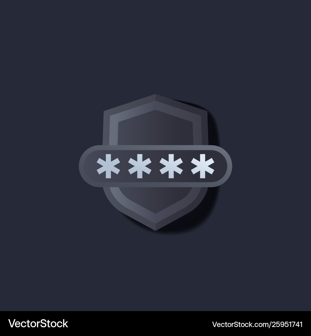 Password access computer security vector image