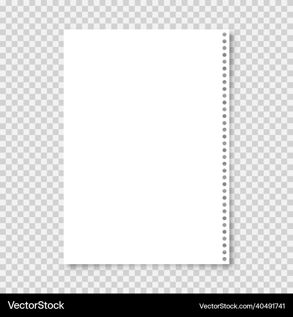 Realistic blank paper sheet in a4 format Realistic blank paper sheet in a4 format Vector Image