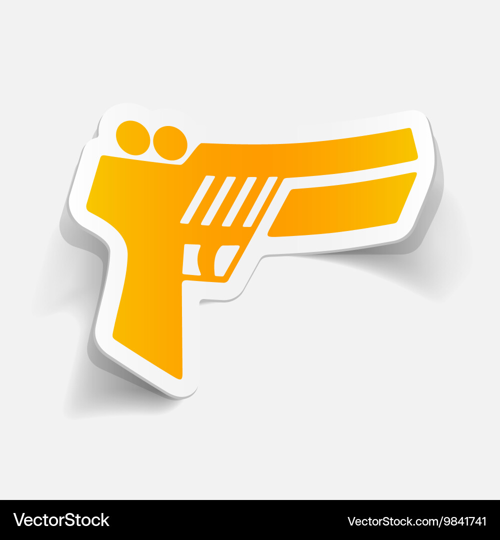 Realistic design element gun game Vector Image