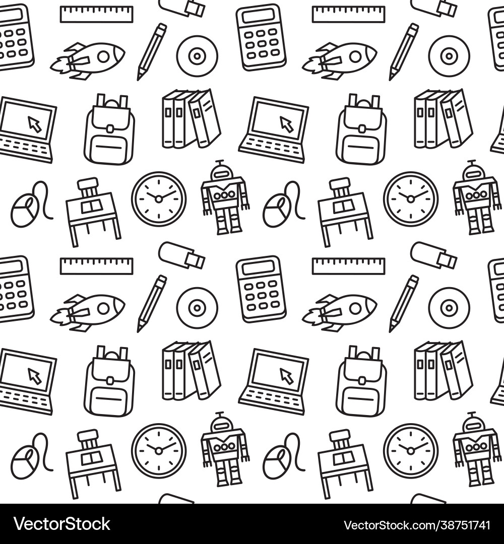 Seamless pattern on school education theme Seamless pattern on school education theme vector image