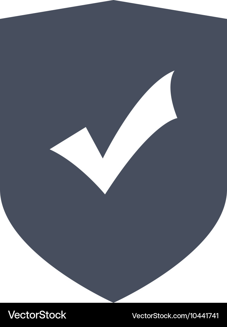 Security Shield with Check Vector Image