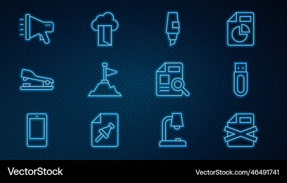 Set line delete file document usb flash drive Set line delete file document usb flash drive vector image