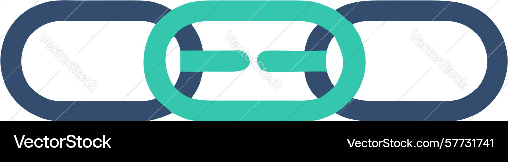 Simple chain link icon connection security vector image