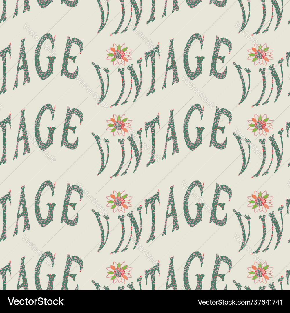 Text with vintage repeat pattern print Text with vintage repeat pattern print vector image