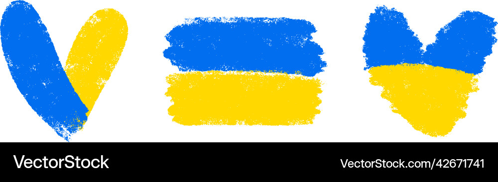 Yellow and blue grunge ukrainian Yellow and blue grunge ukrainian vector image