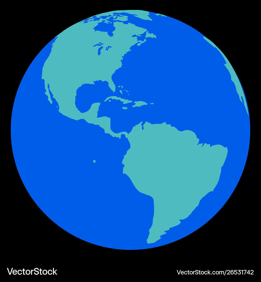 A simple schematic image globe vector image