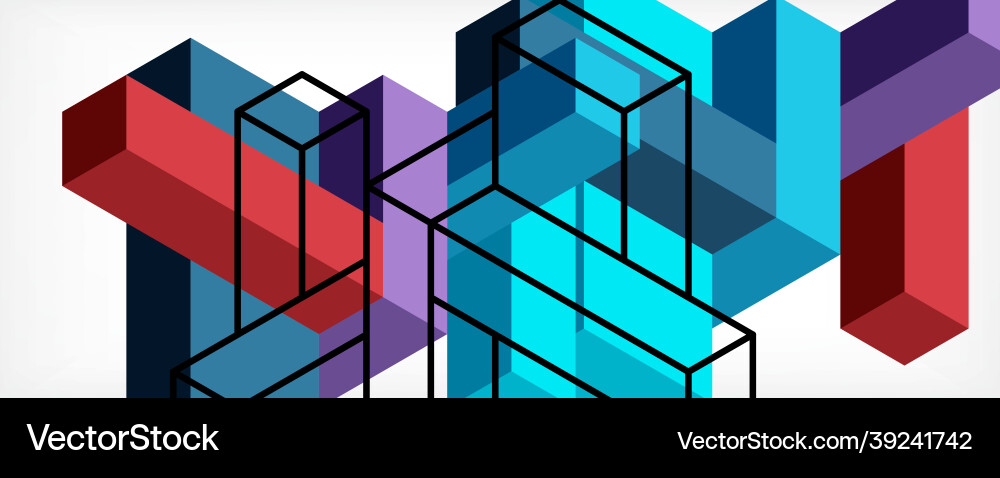 Abstract background 3d cubes cubic elements Abstract background 3d cubes cubic elements vector image