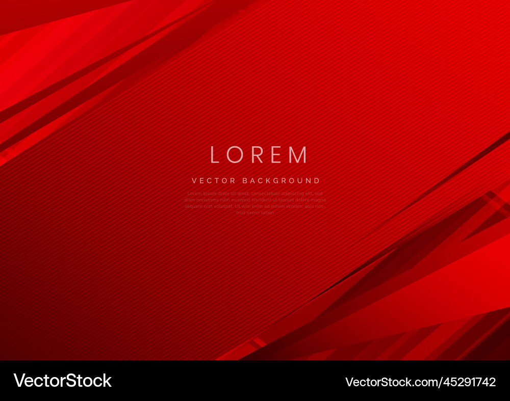 Abstract red geometric diagonal overlay layer vector image