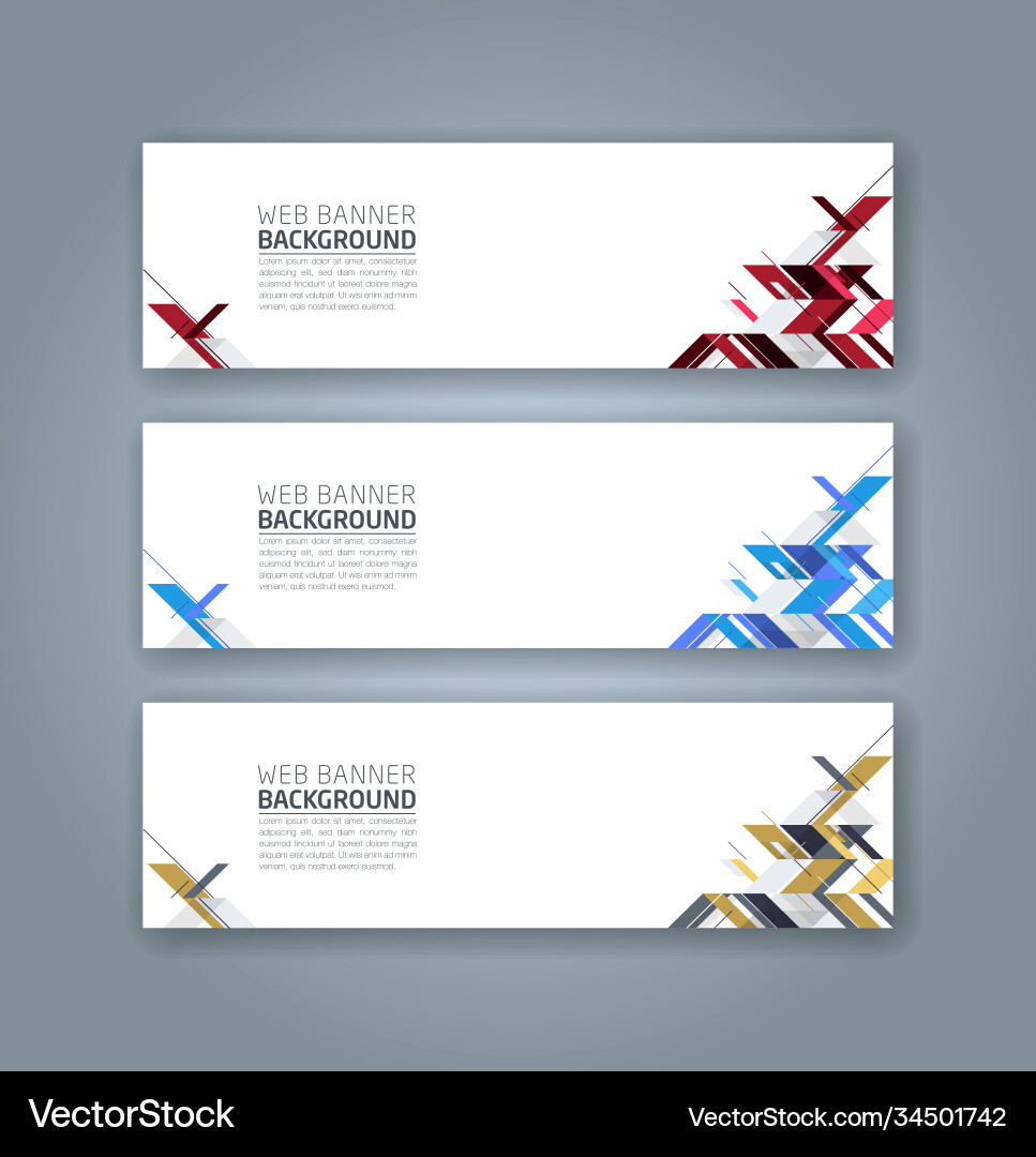 Abstract web banner design background Abstract web banner design background vector image