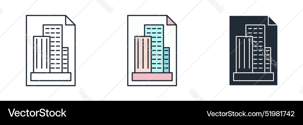 Building plan architecture icon symbol isolated Building plan architecture icon symbol isolated vector image