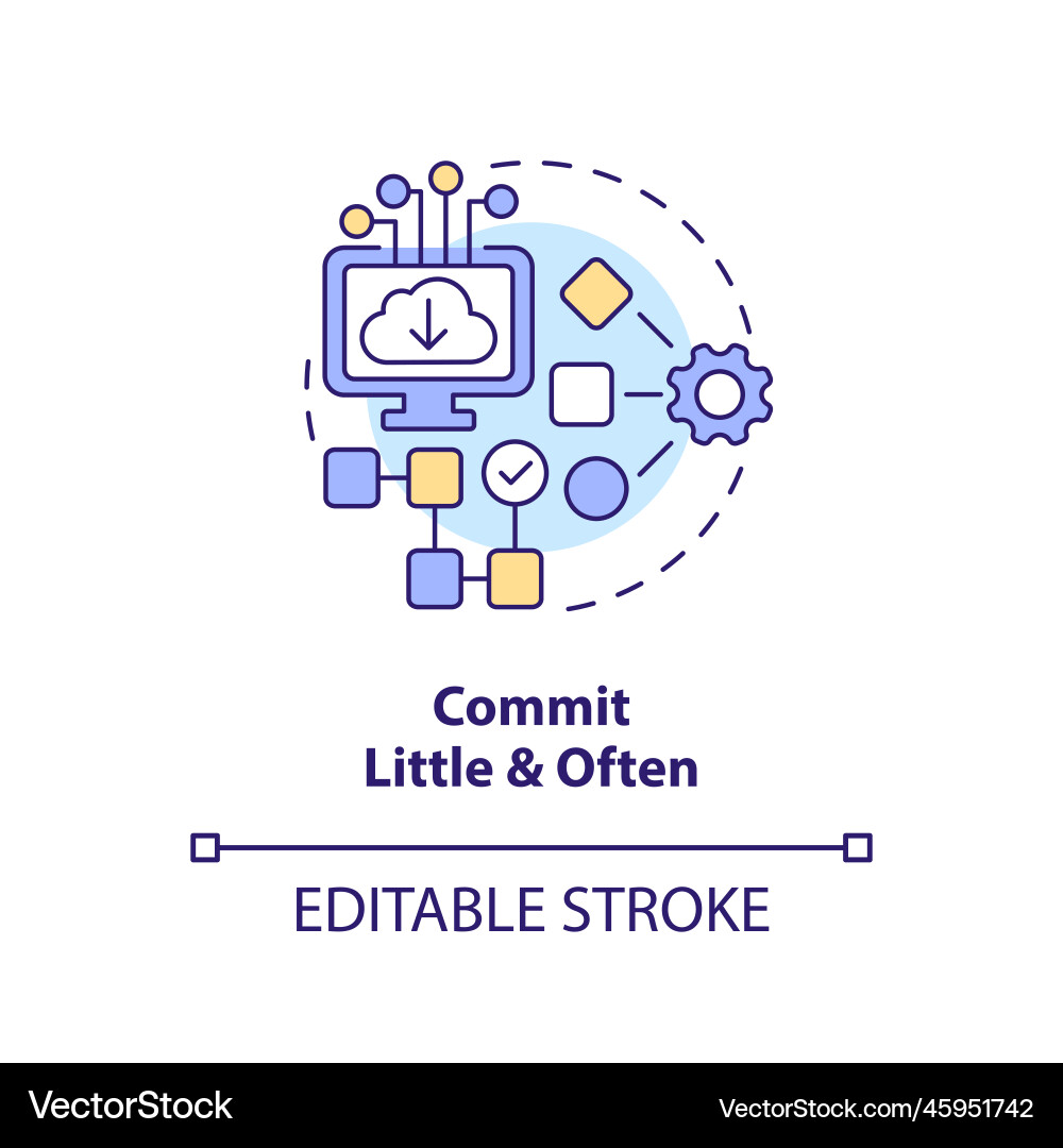 Commit little and often concept icon Commit little and often concept icon vector image