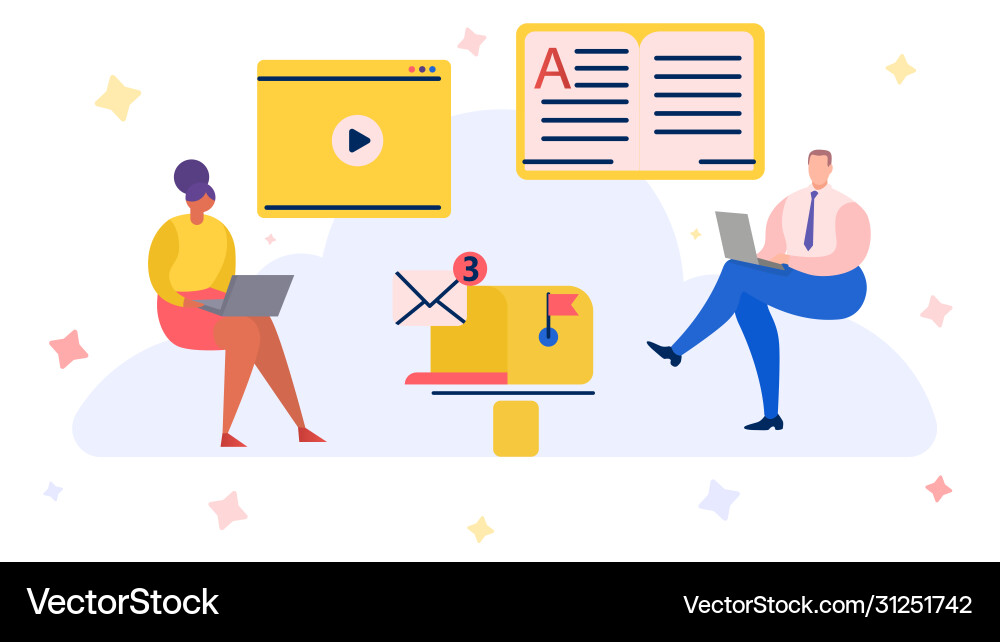 Complex computing cloud service reliable Vector Image