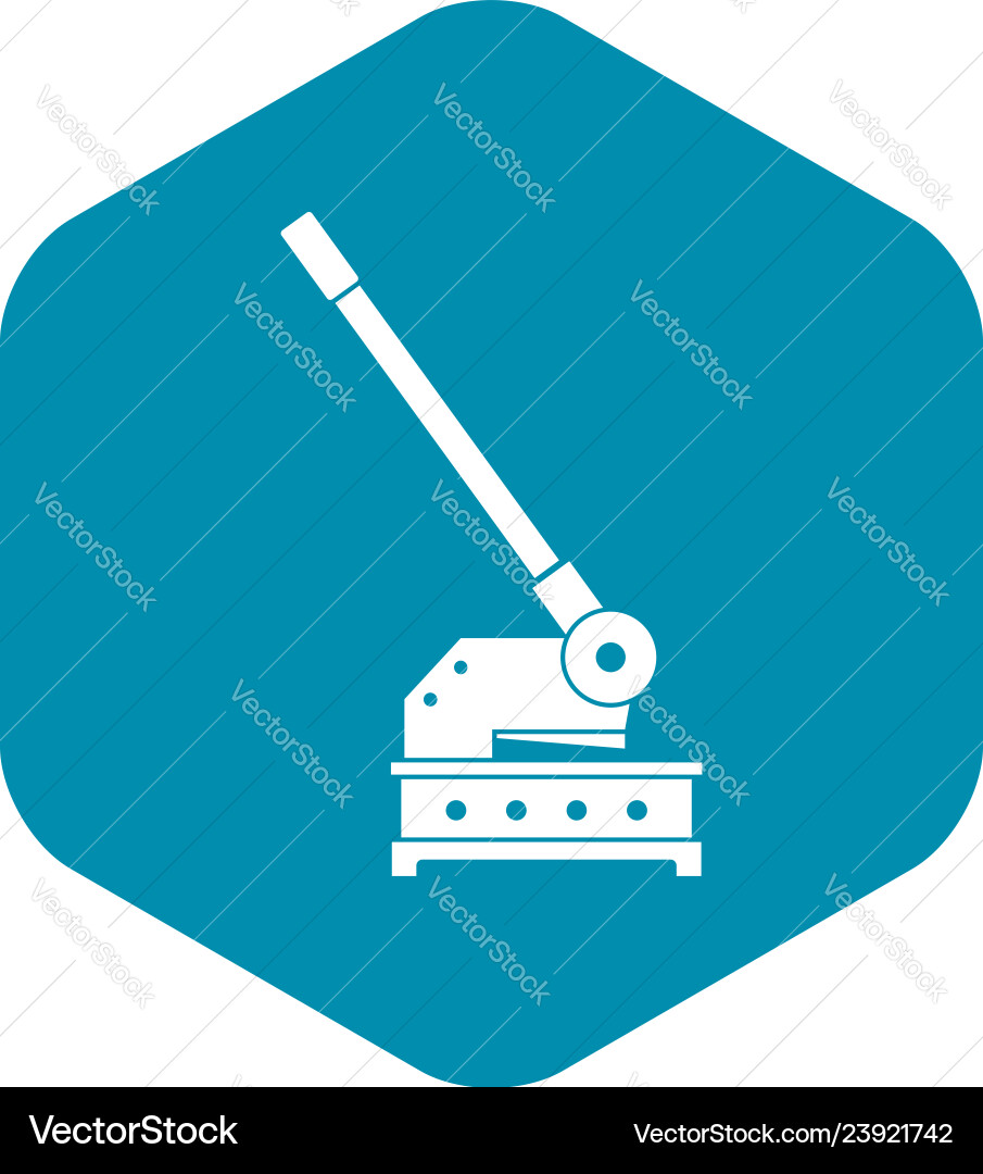 Cutting machine icon simple style Cutting machine icon simple style vector image