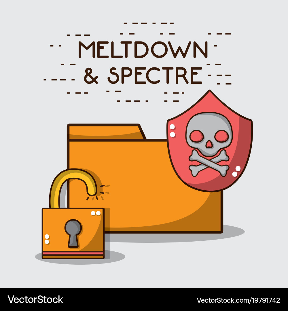 Digital file with skull and security padlock Vector Image
