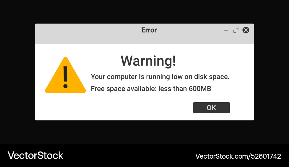 Fehlerfenster auf der Computeroberfläche Fehlerfenster auf der Computeroberfläche vektorbild