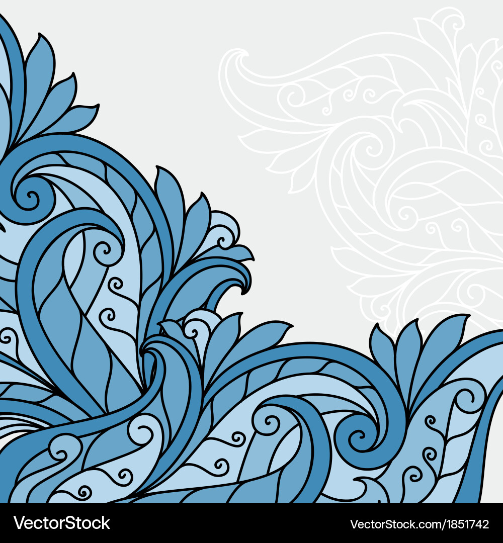 Floral greeting card Vector Image