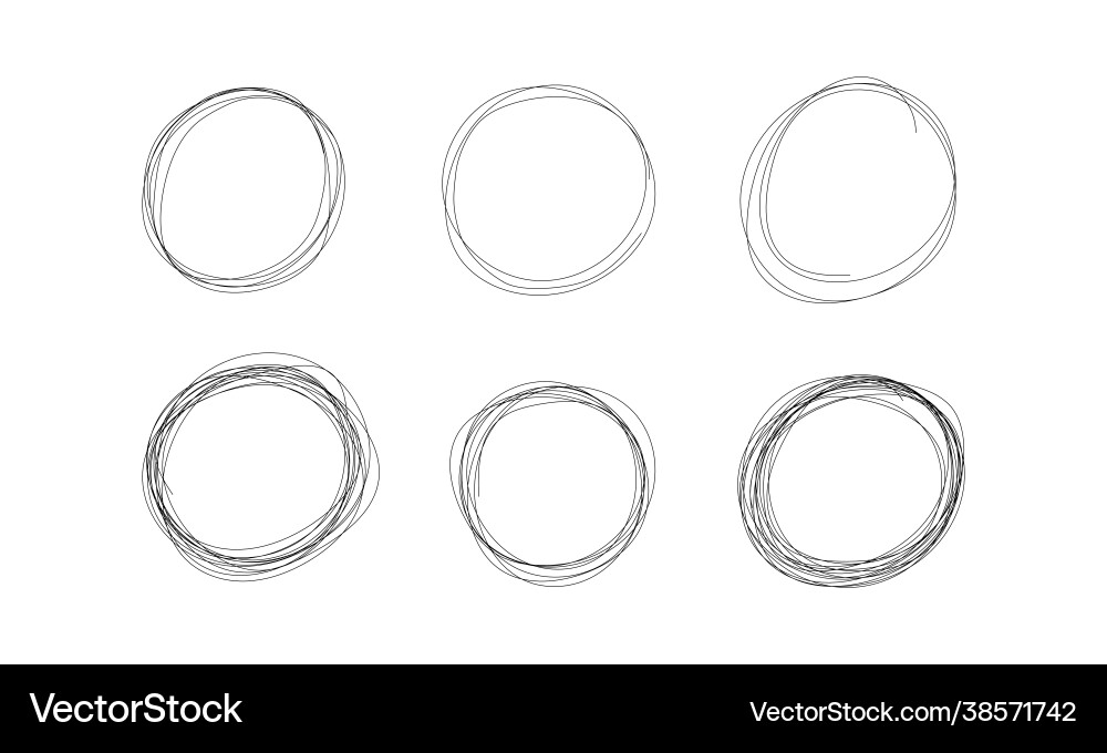 Ink Scribble Frame - Highlight Circle vector image