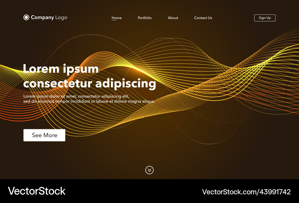 Landing page abstract background website template Landing page abstract background website template vector image