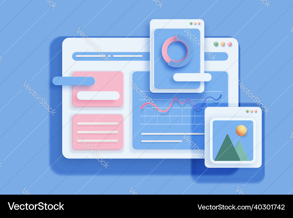 Online applications concept webpage image Online applications concept webpage image vector image