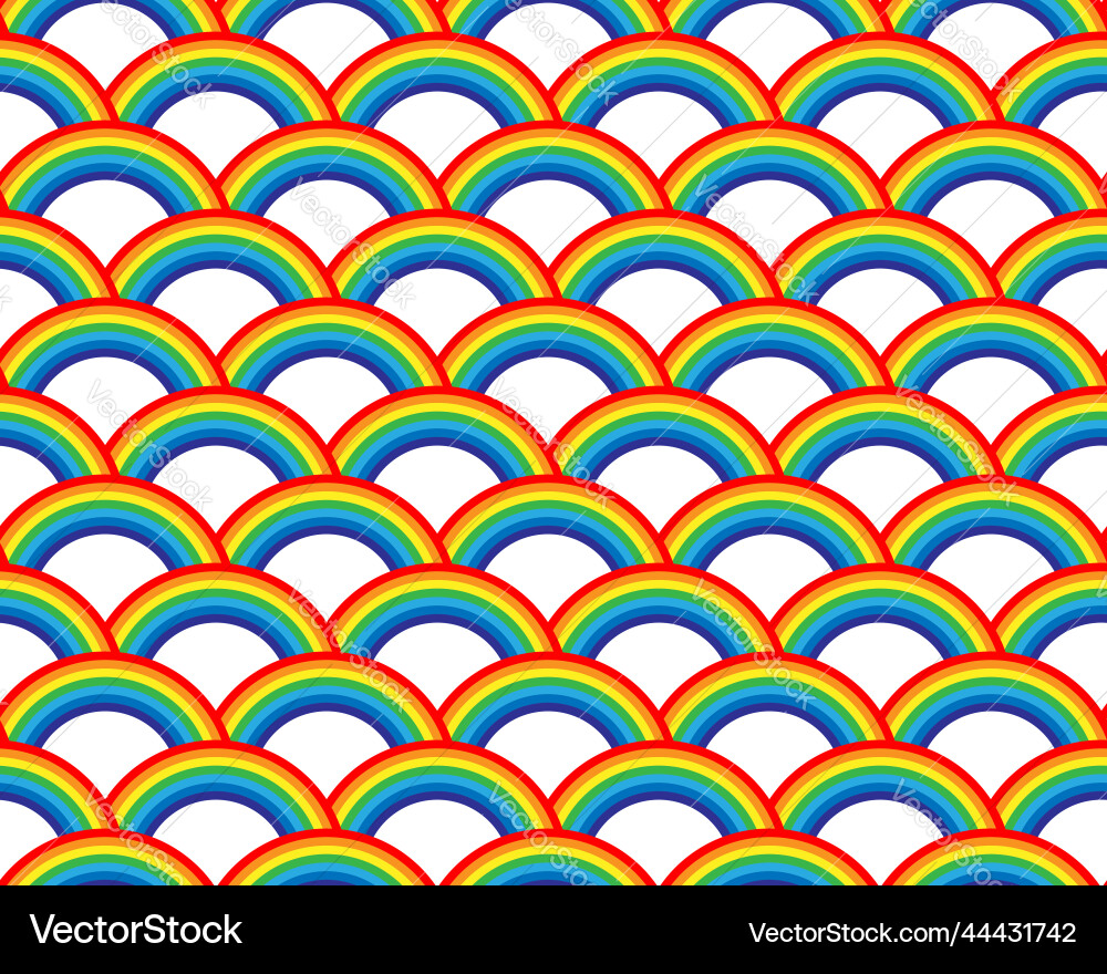 Rainbow pattern seamless colorful background Vector Image
