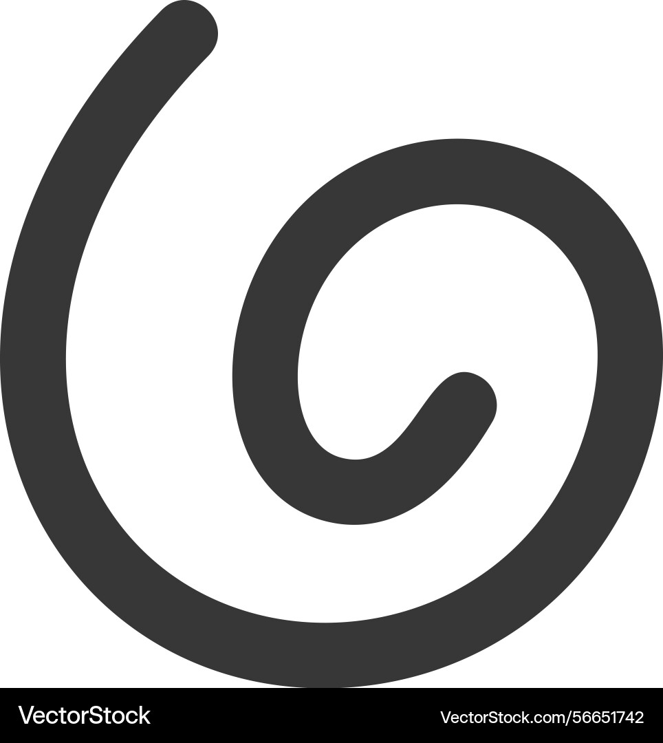 Rounded scribble swirl shape element vector image